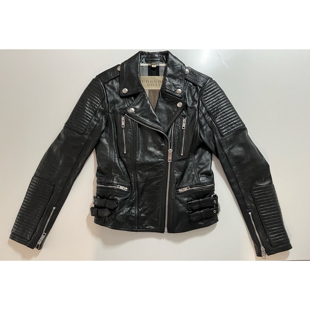 BURBERRY BRIT Leather Moto Jacket